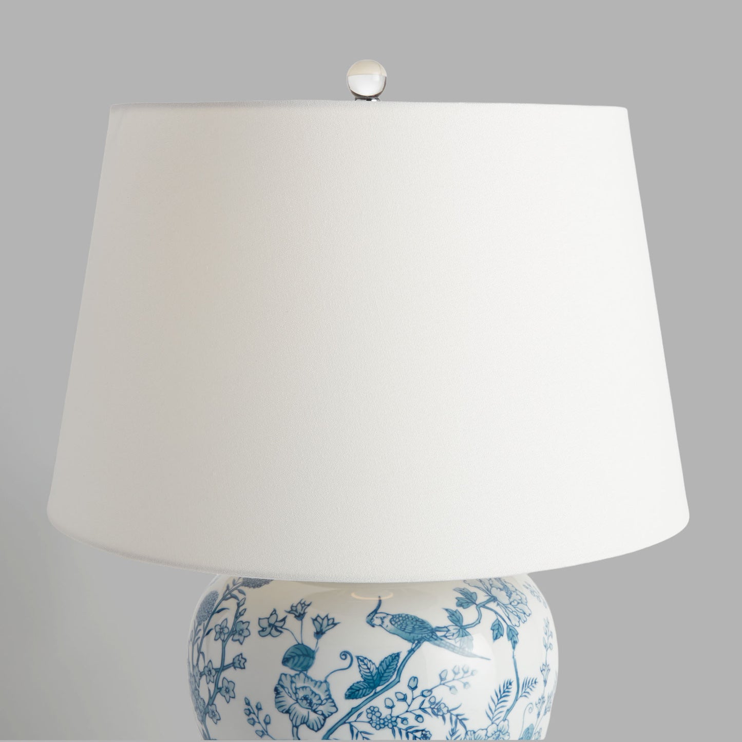 Blue and white chinoiserie hand-painted porcelain lamp - stylish home accent (Image5).