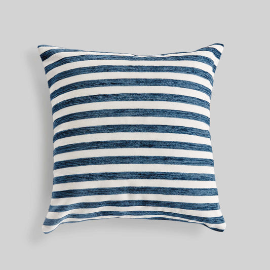 Blue and white striped 20 inch pillow - stylish home accent (Image1).