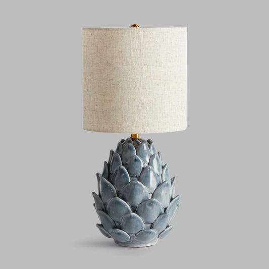 Blue artichoke ceramic lamp - stylish home accent (Image7).