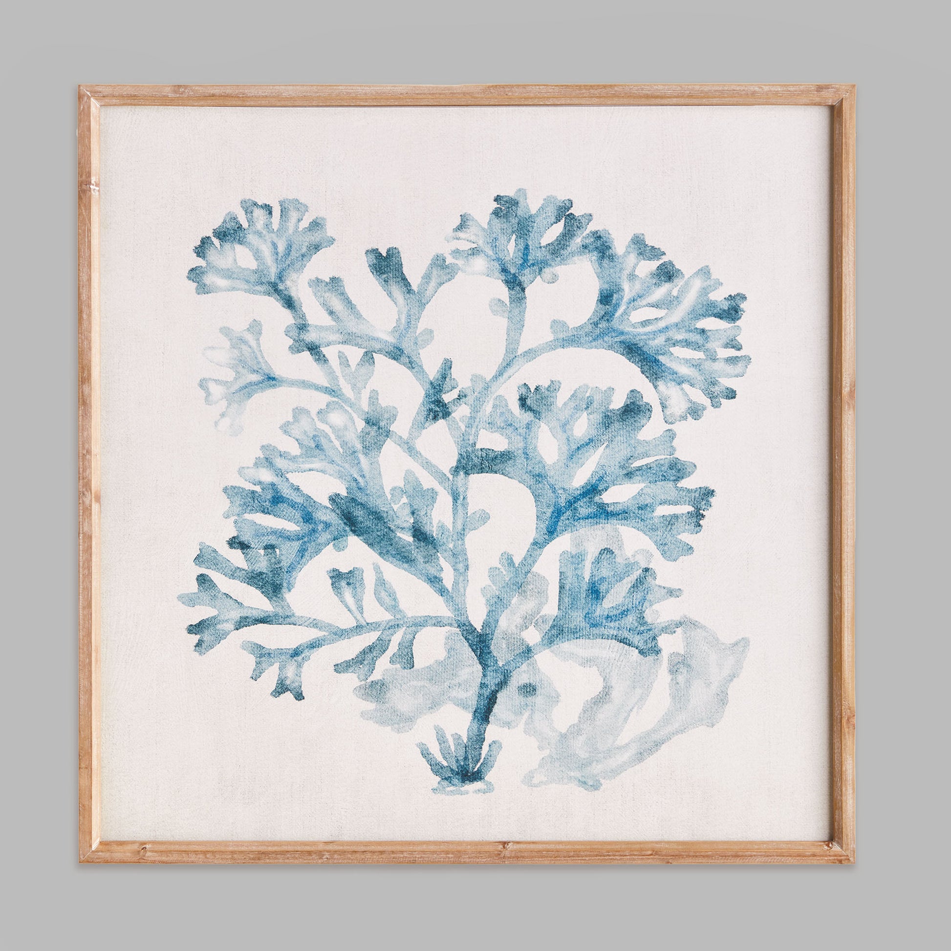 Blue coral framed print - stylish home accent (Image4).