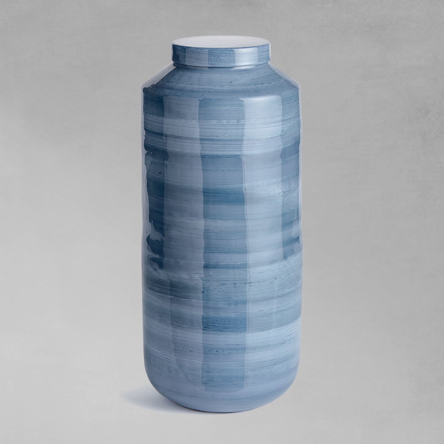 Blue gray swirl ginger jar 19 inch - stylish home accent (Image1).