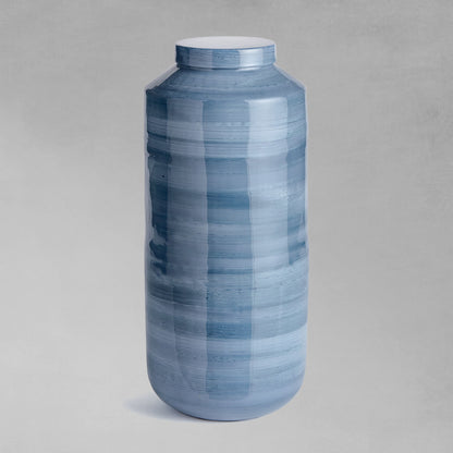 Blue gray swirl ginger jar 19 inch - stylish home accent (Image1).
