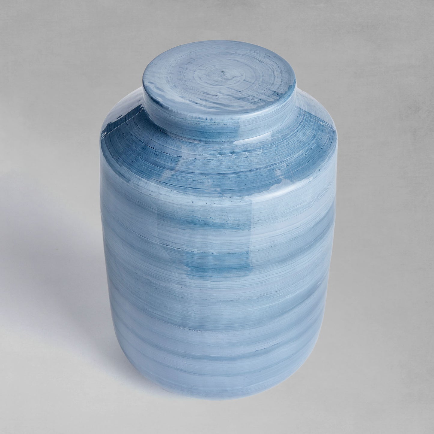 Blue gray swirl small ginger jar 12 inch - stylish home accent (Image3).