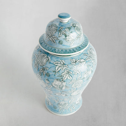 Blue hand-painted porcelain ginger jar - stylish home accent (Image5).