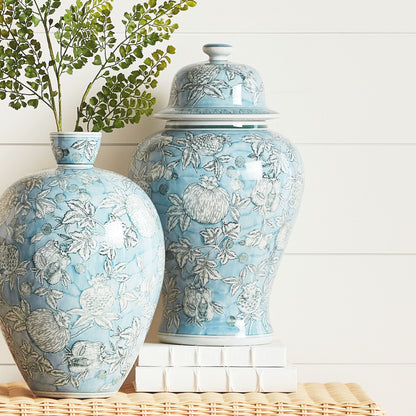 Blue hand-painted porcelain ginger jar - stylish home accent (Image6).