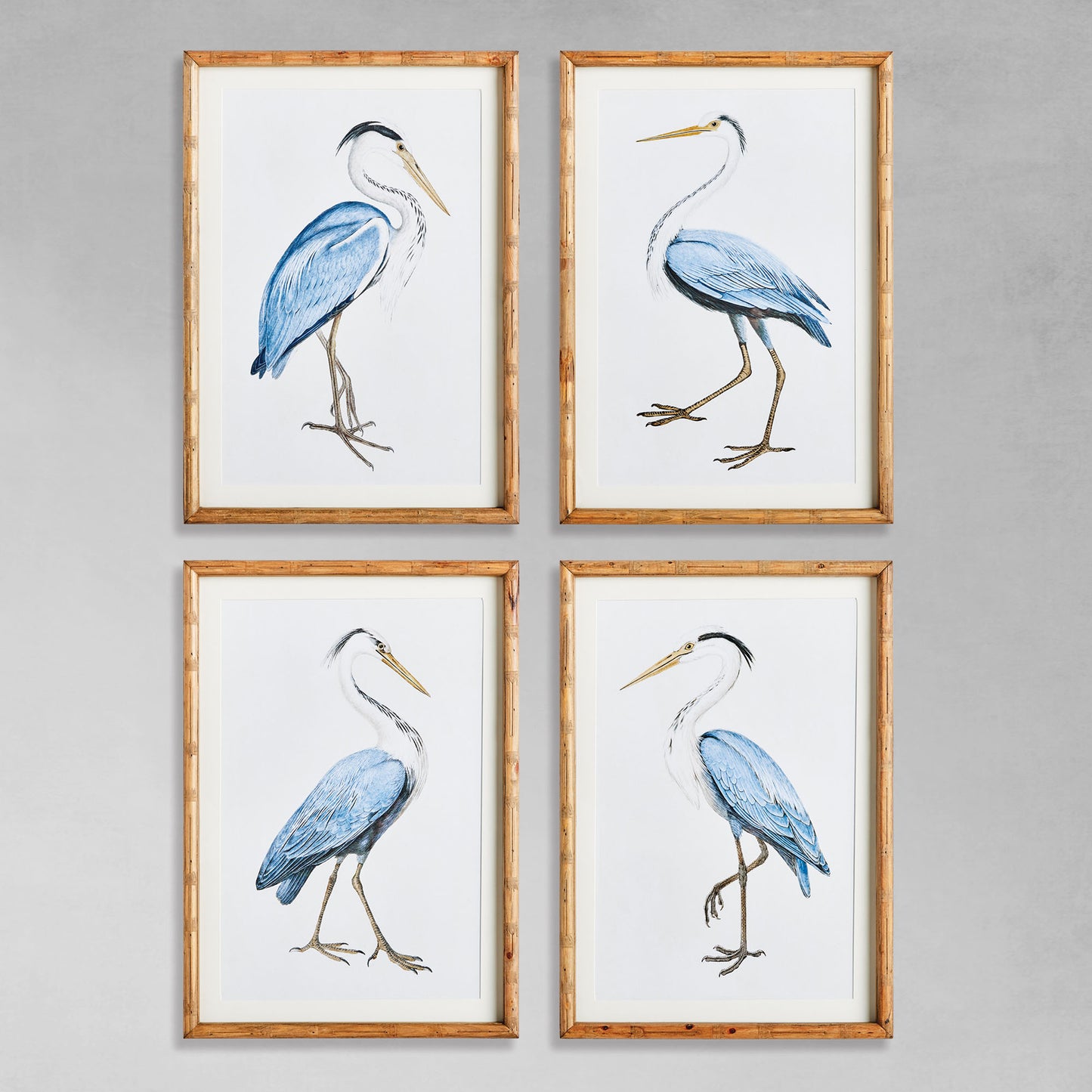 Blue heron prints 16.5 inch (set of 4) - stylish home accent (Image1).