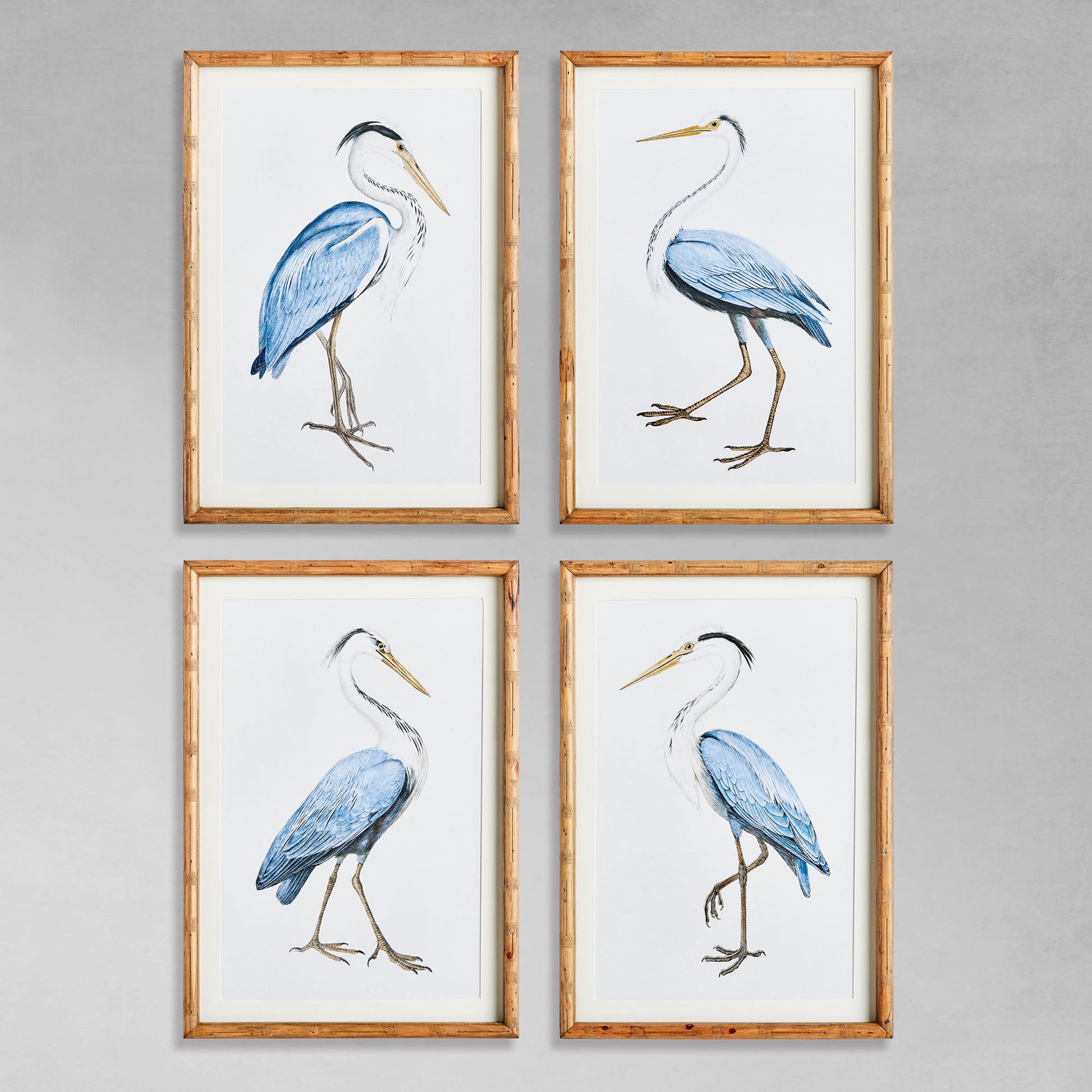 Blue heron prints 16.5 inch (set of 4) - stylish home accent (Image1).