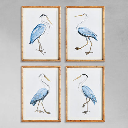 Blue heron prints 16.5 inch (set of 4) - stylish home accent (Image1).