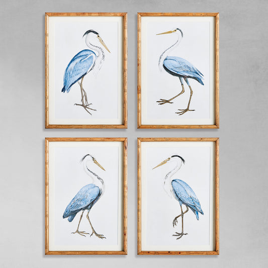 Blue heron prints 16.5 inch (set of 4) - stylish home accent (Image1).