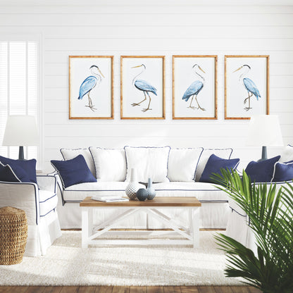 Blue heron prints 16.5 inch (set of 4) - stylish home accent (Image3).