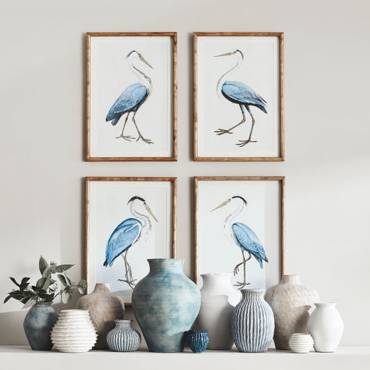 Blue heron prints 16.5 inch (set of 4) - stylish home accent (Image4).