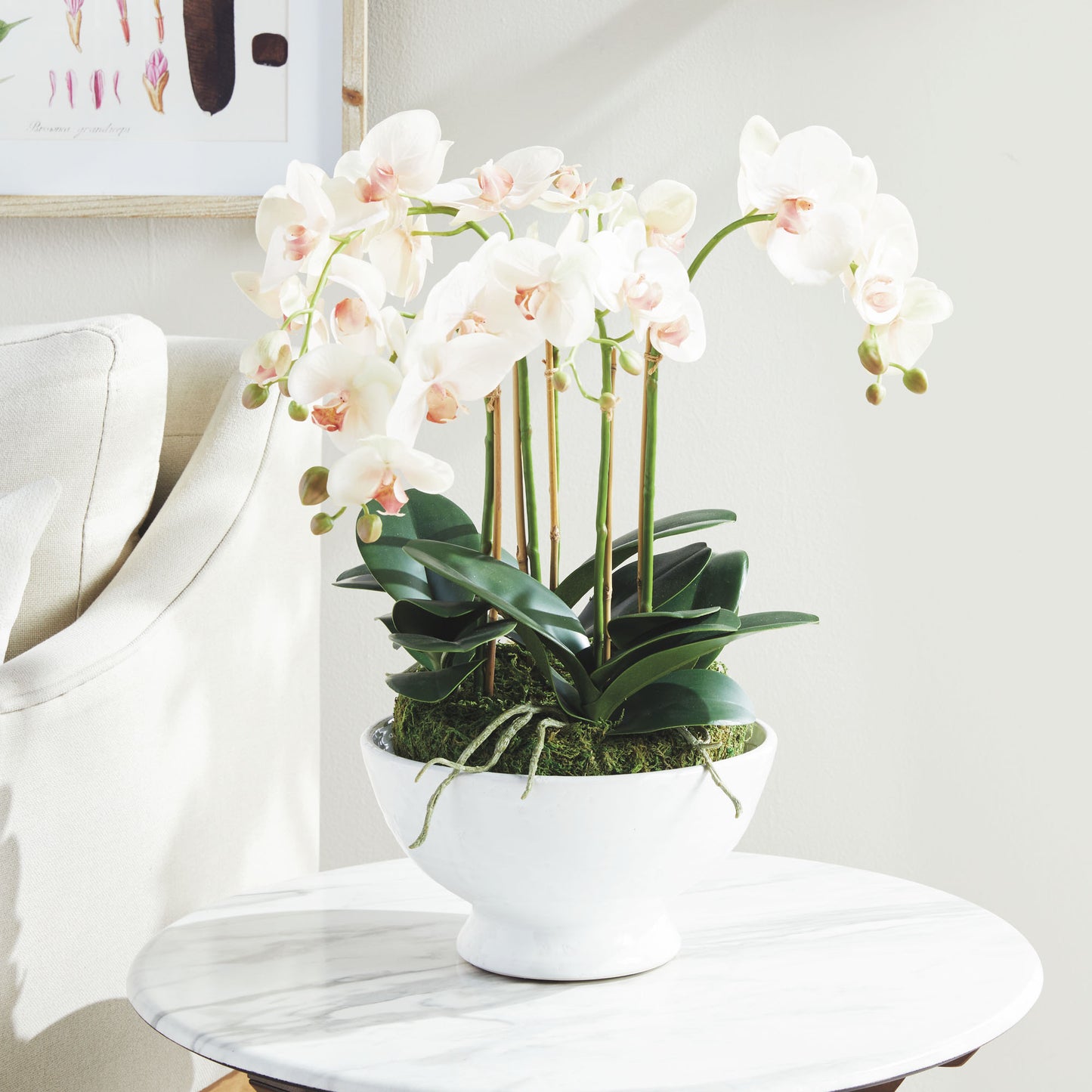 Blush faux phalaenopsis orchid drop-in 18.5 inch - stylish home accent (Image7).