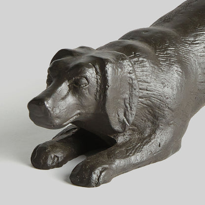 Bronze play bow dog decorative object - stylish home accent (Image4).