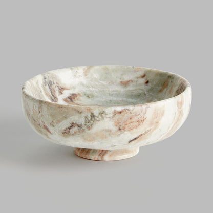 Brown marble footed bowl - stylish home accent (Image2).