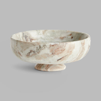 Brown marble footed bowl - stylish home accent (Image6).