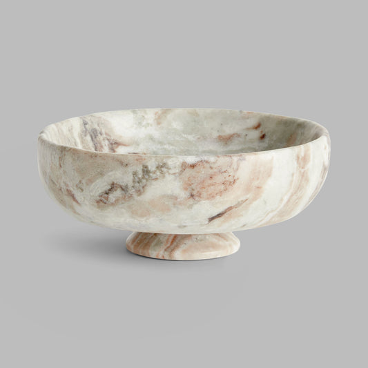 Brown marble footed bowl - stylish home accent (Image6).
