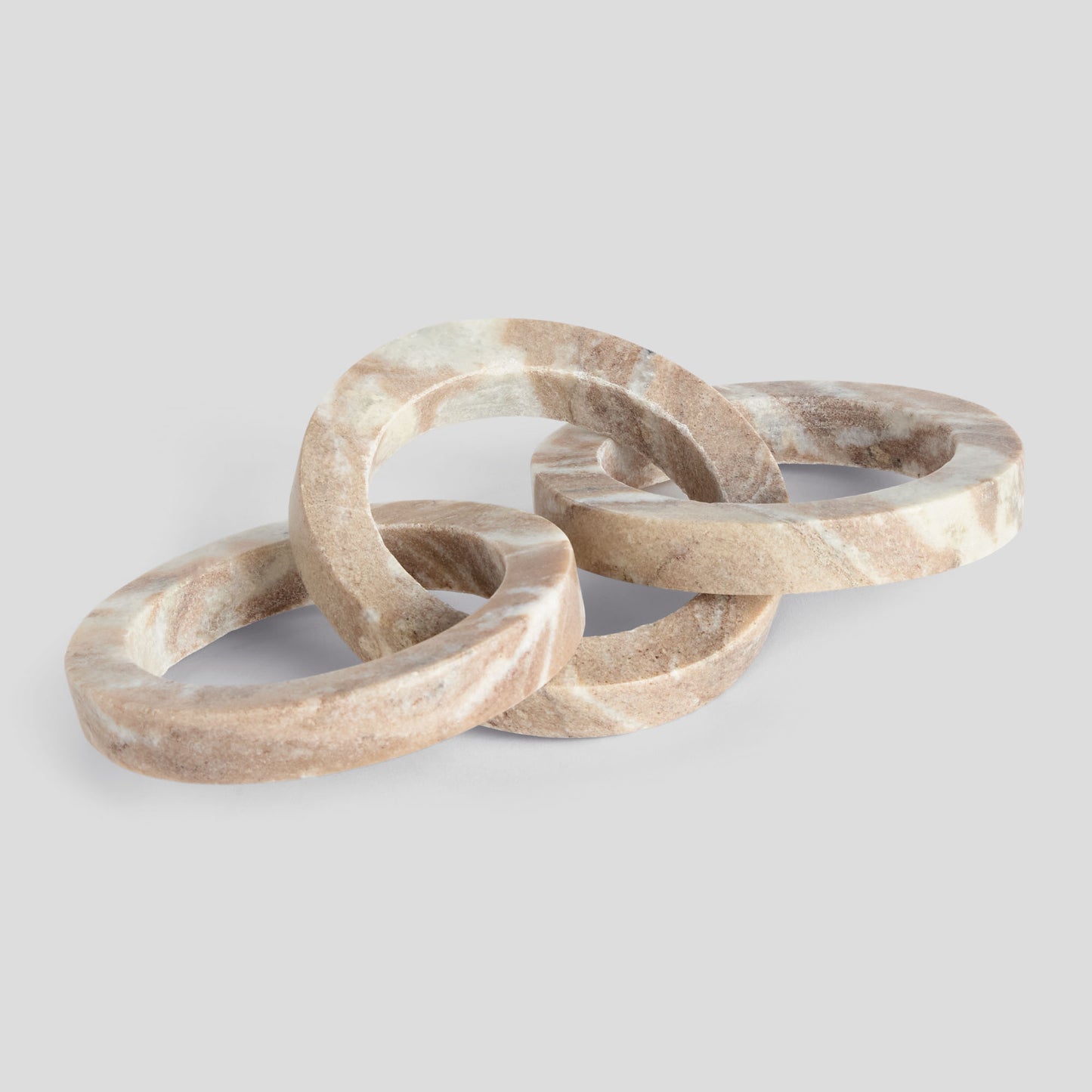Brown marble link sculpture - stylish home accent (Image1).