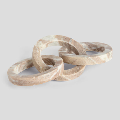 Brown marble link sculpture - stylish home accent (Image1).