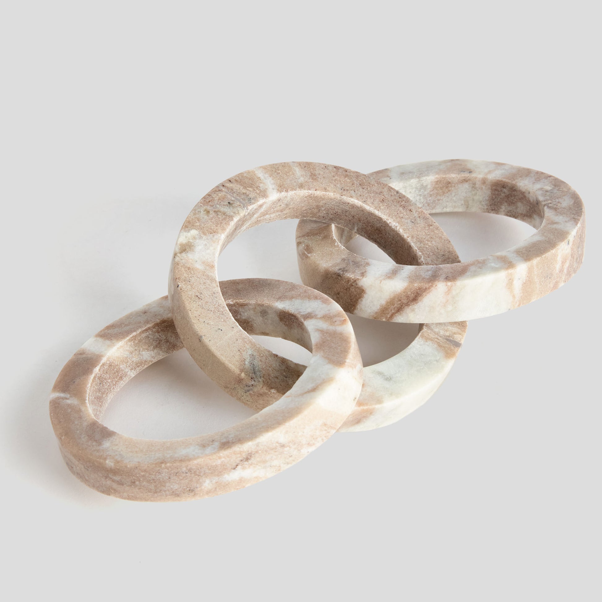 Brown marble link sculpture - stylish home accent (Image3).