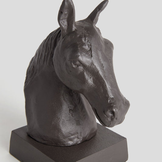 Cast aluminum black bronze horse bust sculpture - stylish home accent (Image2).