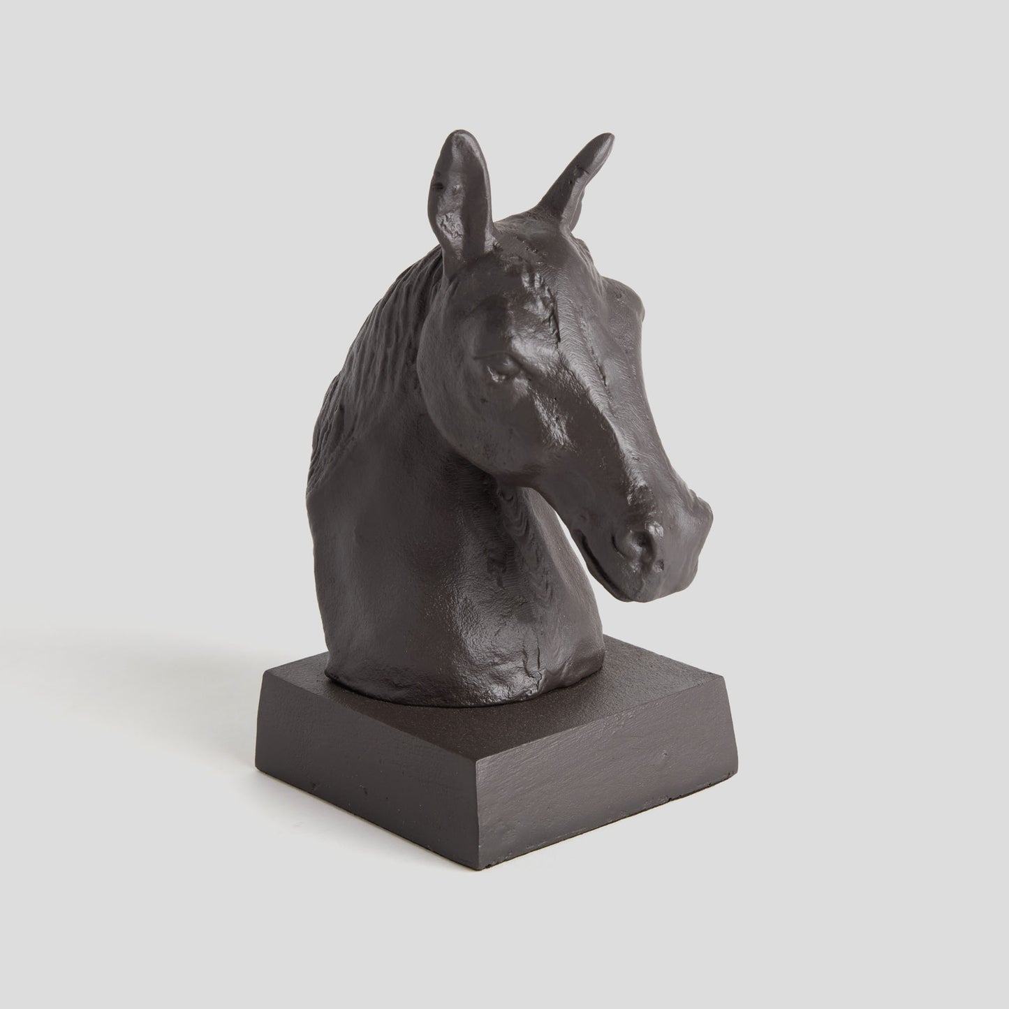 Cast aluminum black bronze horse bust sculpture - stylish home accent (Image3).