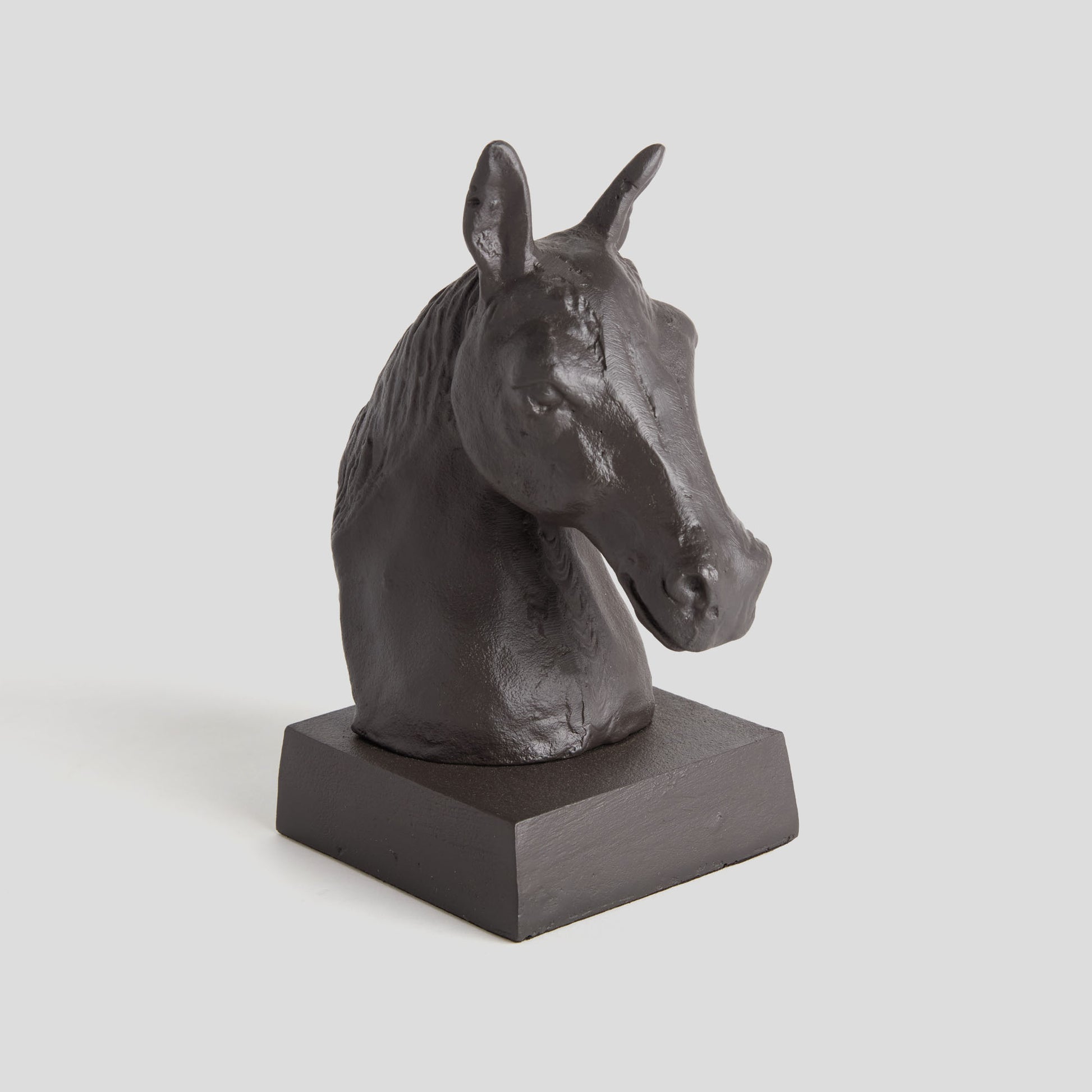 Cast aluminum black bronze horse bust sculpture - stylish home accent (Image3).