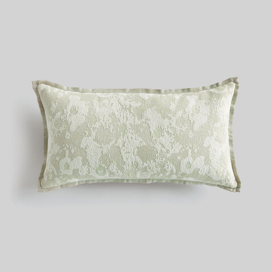 Celadon abstract jacquard lumbar pillow - stylish home accent (Image1).