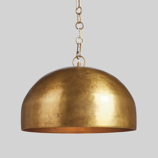 Champagne textured dome medium pendant 18 inch - stylish home accent (Image1).