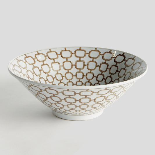 Chinoiserie brown ceramic decorative bowl - stylish home accent (Image1).