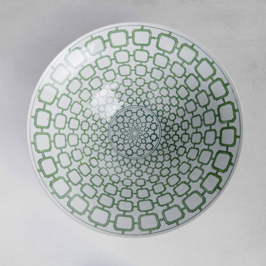 Chinoiserie green ceramic 16 inch decorative bowl - stylish home accent (Image2).