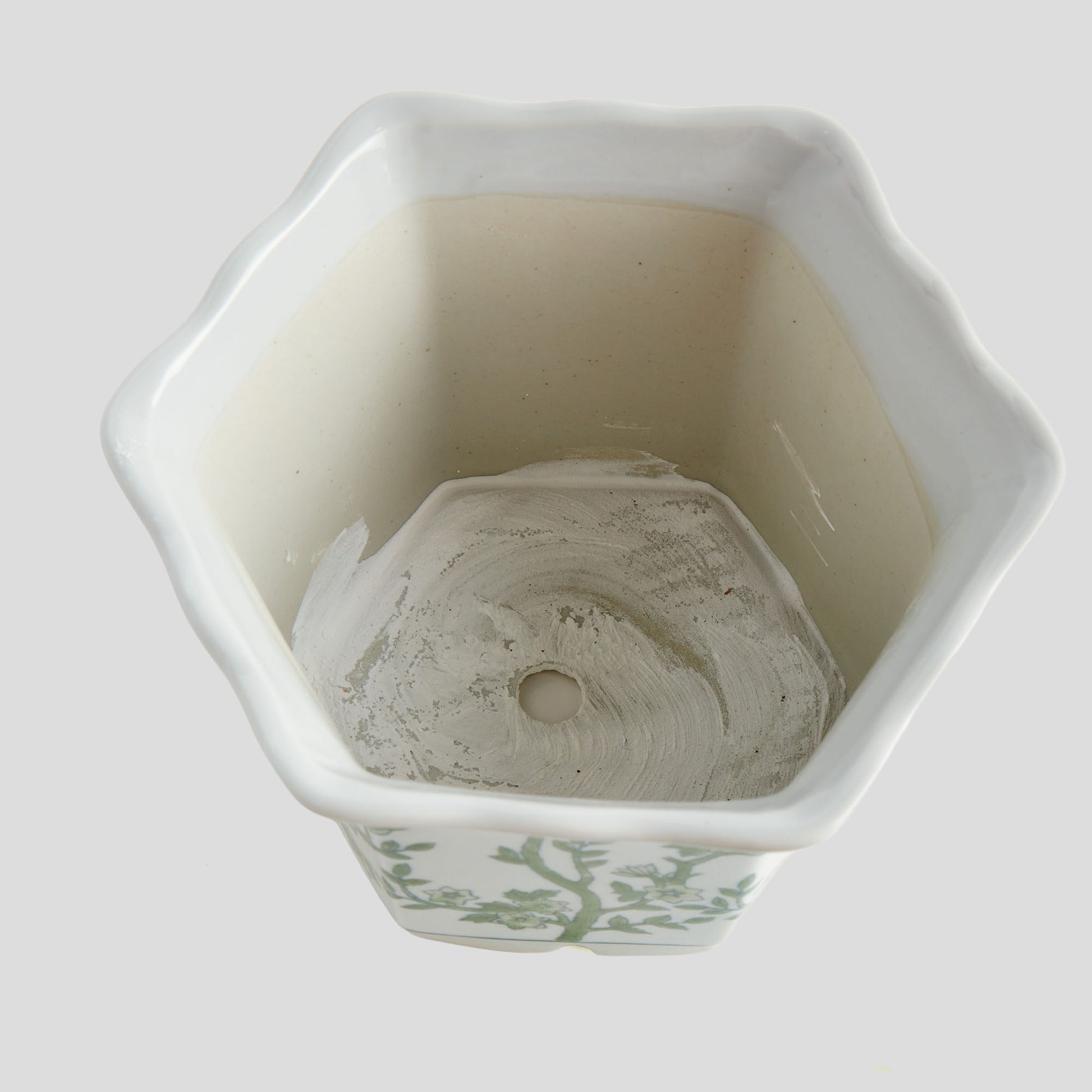 Chinoiserie green porcelain pots (set of 3) - stylish home accent (Image3).
