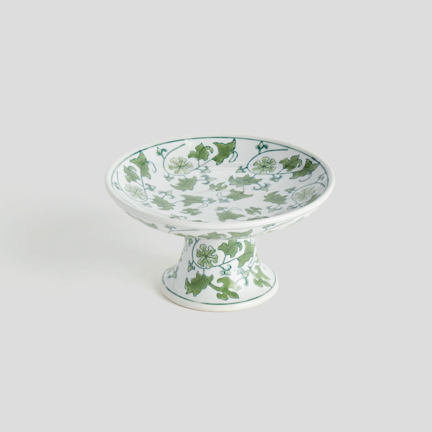 Chinoiserie green porcelain small compote - stylish home accent (Image4).
