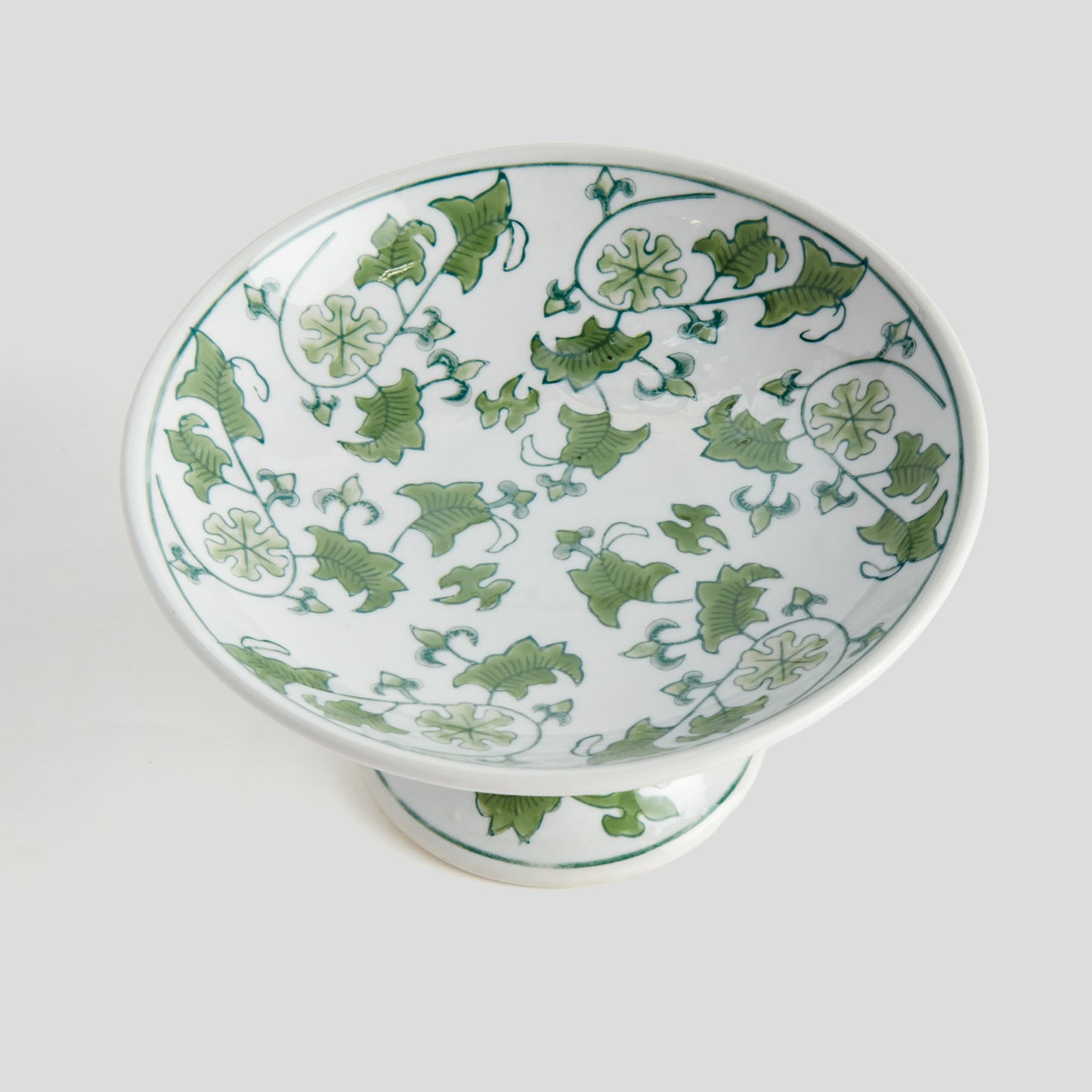 Chinoiserie green porcelain small compote - stylish home accent (Image5).