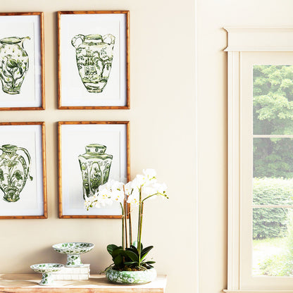 Chinoiserie jar prints (set of 4) - stylish home accent (Image3).