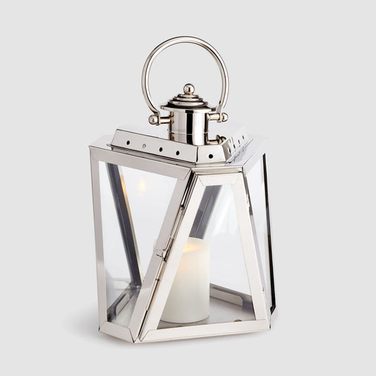 Chrome nautical lantern 12 inch - stylish home accent (Image1).