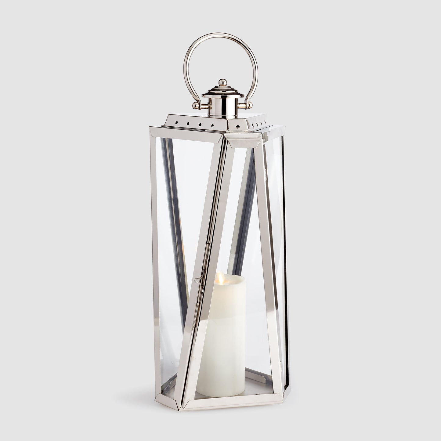 Chrome nautical lantern 22 inch - stylish home accent (Image1).