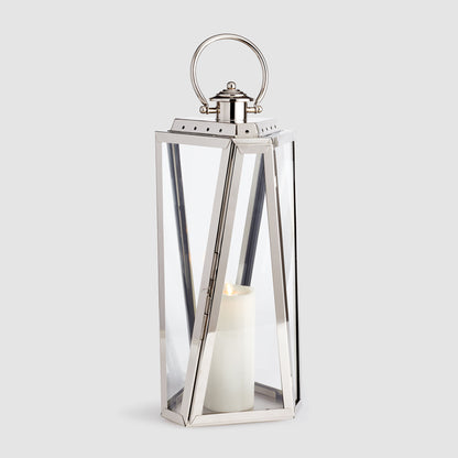 Chrome nautical lantern 22 inch - stylish home accent (Image1).