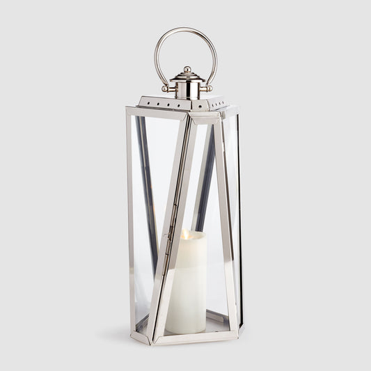 Chrome nautical lantern 22 inch - stylish home accent (Image1).