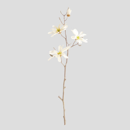 Cream faux star magnolia branches (set of 6) - stylish home accent (Image1).