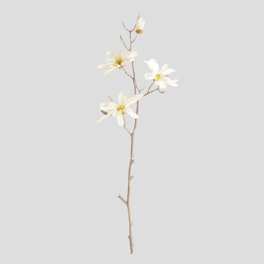 Cream faux star magnolia branches (set of 6) - stylish home accent (Image1).