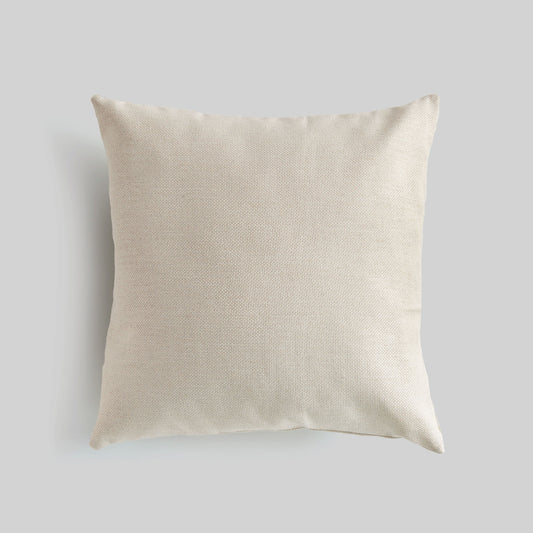 Cream jacquard woven pillow for home decor and accessories.