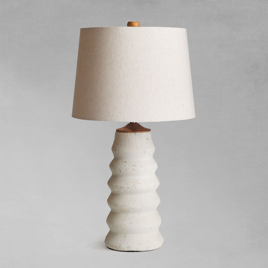 Cream textured ecomix lamp 26 inch - stylish home accent (Image1).