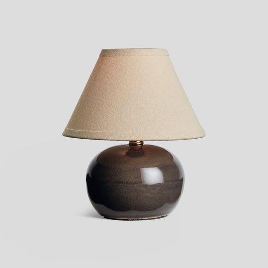 Dark gray crackle glaze mini lamp 8 inch - stylish home accent (Image2).