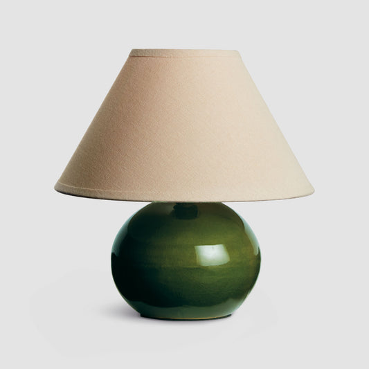 Dark green crackle glaze mini lamp - stylish home accent (Image1).