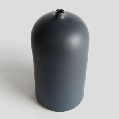 Dark navy ceramic large vase - stylish home accent (Image2).