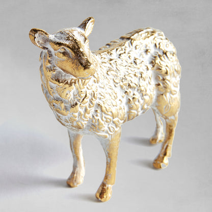 Decorative sheep object with gray background.