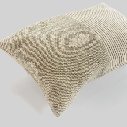 European flax woven lumbar pillow for home decor and accessories.