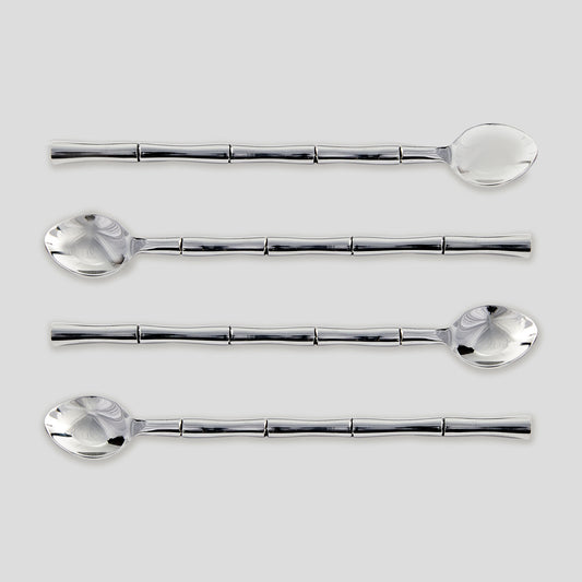 Flattened handle stirring spoons (set of 4) - stylish home accent (Image1).