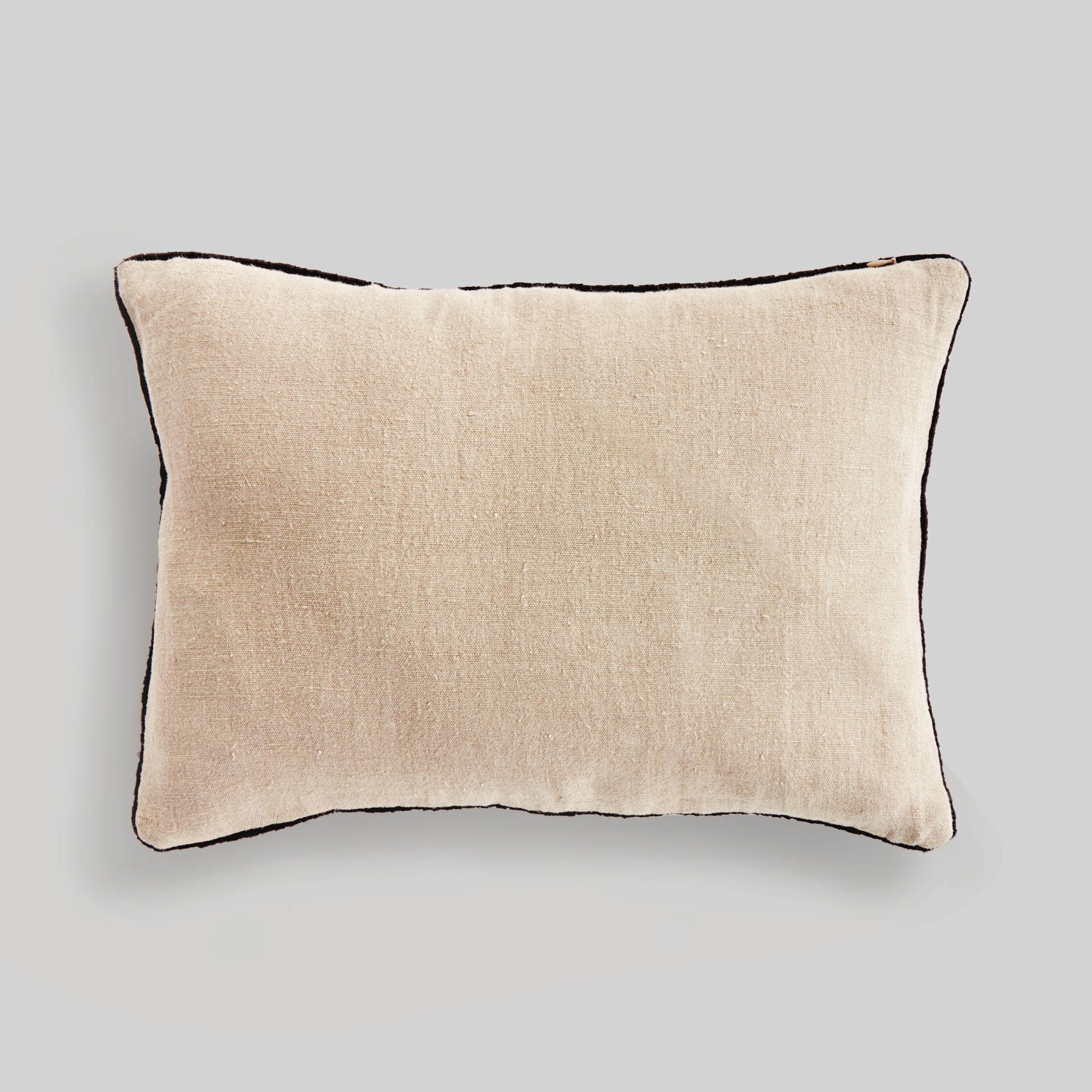 Oatmeal jacquard woven lumbar pillow for home decor and accessories.