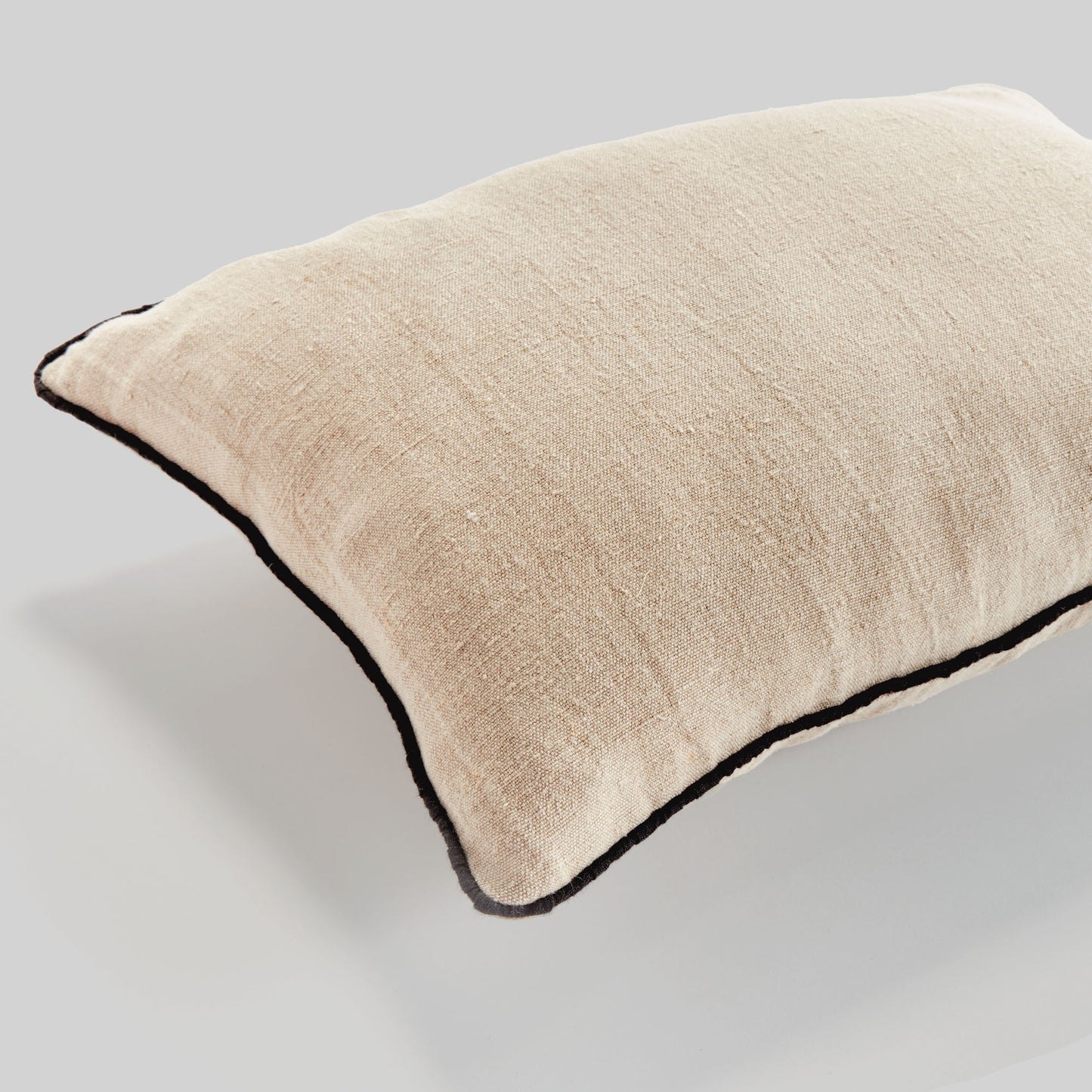 Oatmeal jacquard woven lumbar pillow for home decor and accessories.